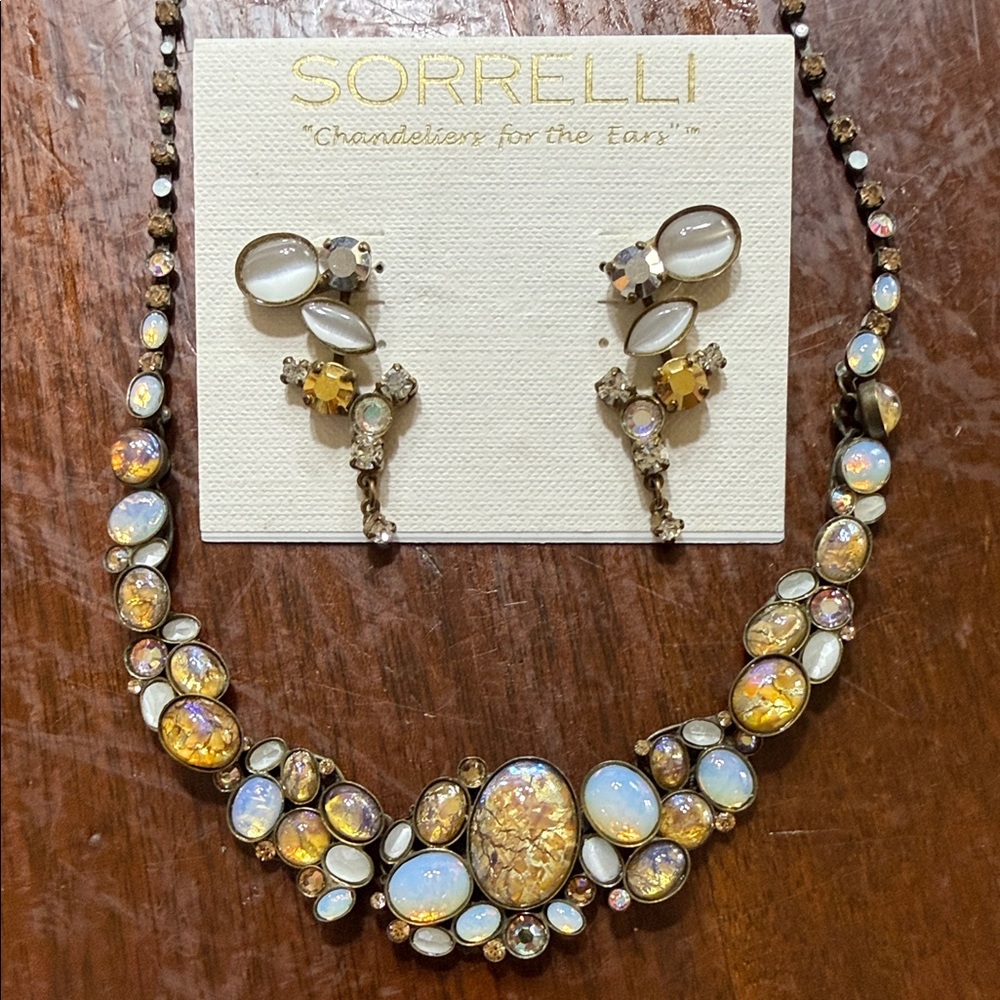 Sorrelli Opalescent and Gold Necklace Set